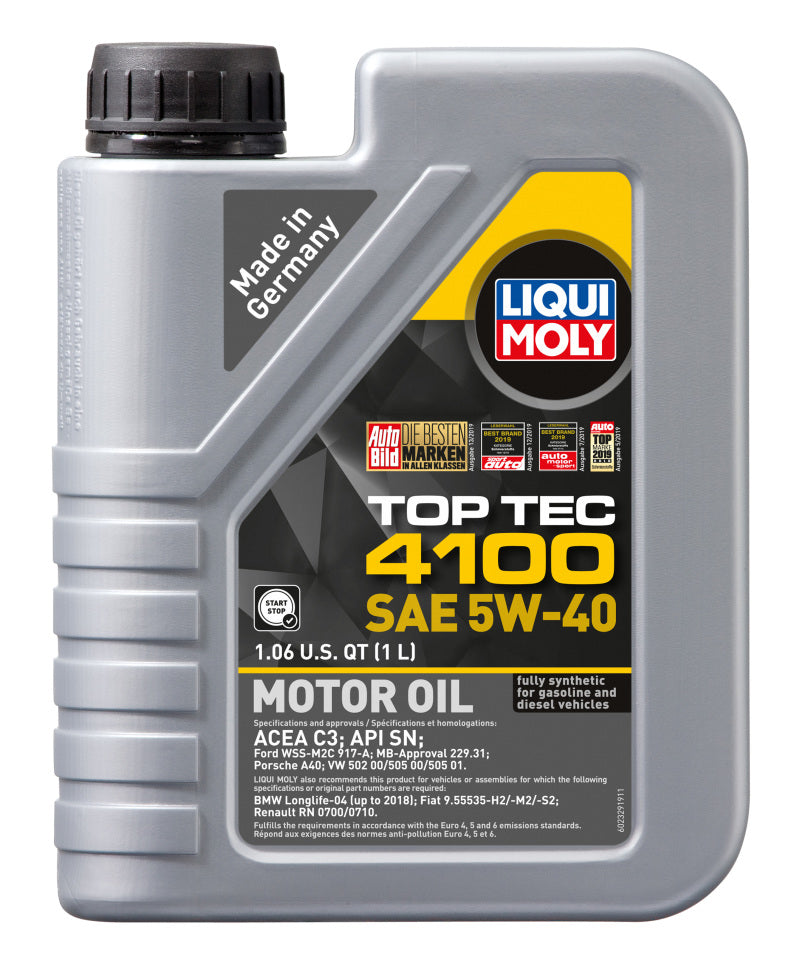 Load image into Gallery viewer, LIQUI MOLY 1L Top Tec 4100 Motor Oil SAE 5W40
