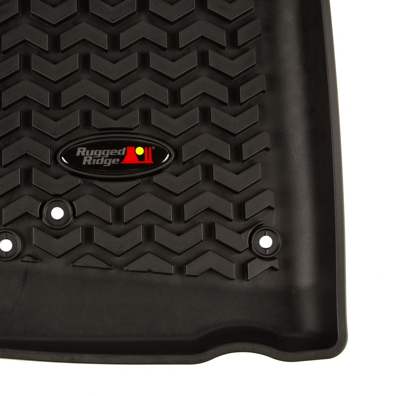 Load image into Gallery viewer, Rugged Ridge Floor Liner Front Black 2007-2018 Jeep Wrangler Unlimited JK 4 Dr
