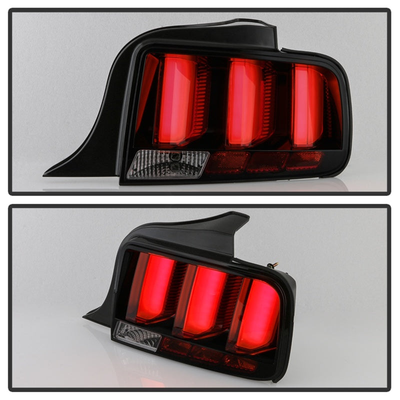 Load image into Gallery viewer, Spyder 05-09 Ford Mustang (Red Light Bar) LED Tail Lights - Smoke ALT-YD-FM05V3-RBLED-SM
