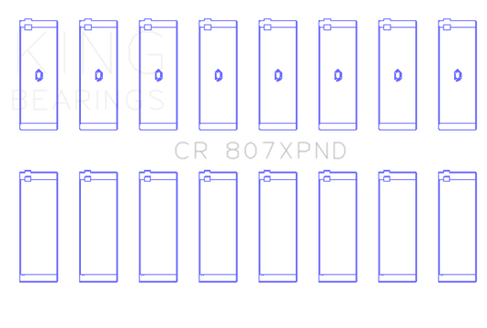 King Engine Bearings Chevy LS1 / LS6 (Size STD) Performance Rod Bearing Set