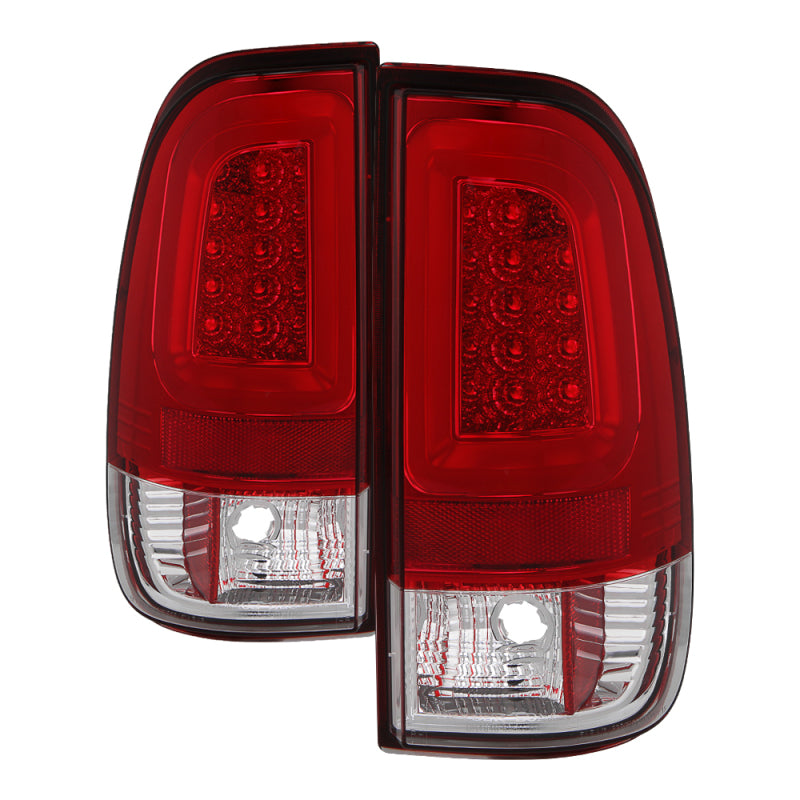 Load image into Gallery viewer, Spyder 97-03 Ford F150 Stylsd. F250 V3 Light Bar LED Tail Lights - Red/Clr ALT-YD-FF15097V3-LBLED-RC
