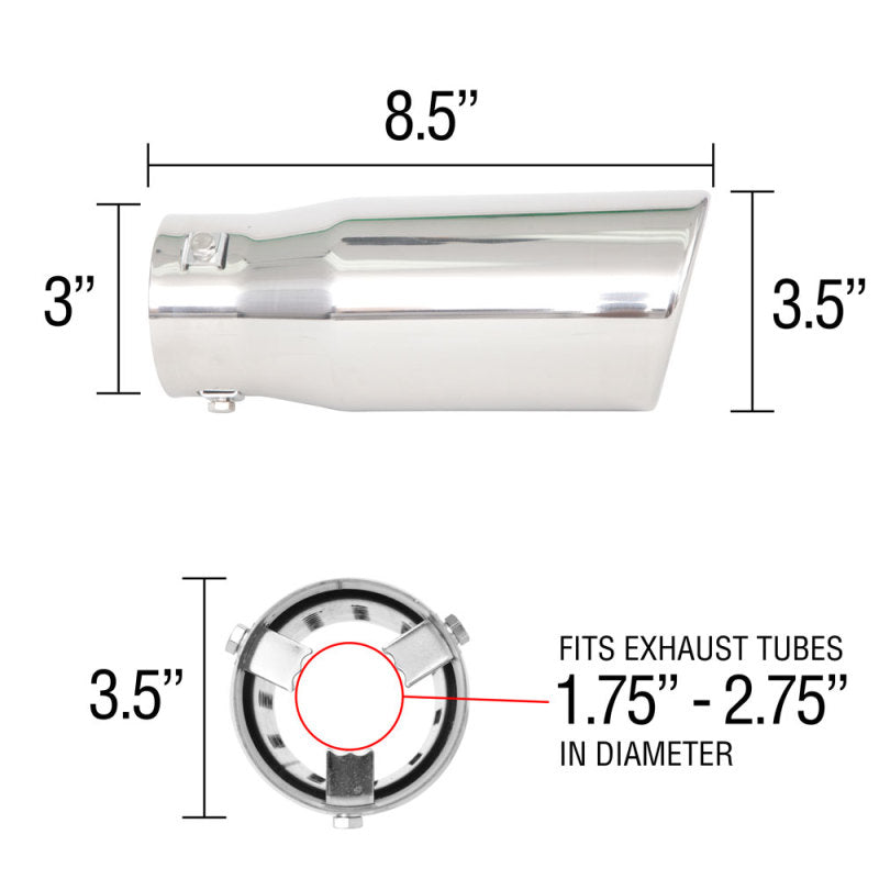 Load image into Gallery viewer, Spectre Exhaust Tip 3-1/2in. OD / Slant
