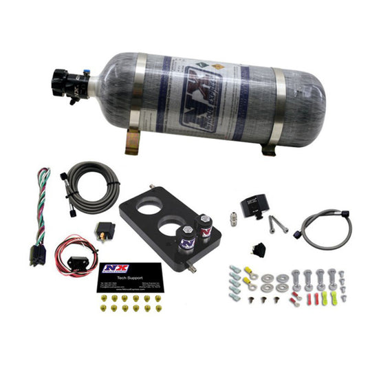 Nitrous Express 05-10 Ford Mustang 4.6L 3 Valve Nitrous Plate Kit (50-150HP) w/12lb Bottle