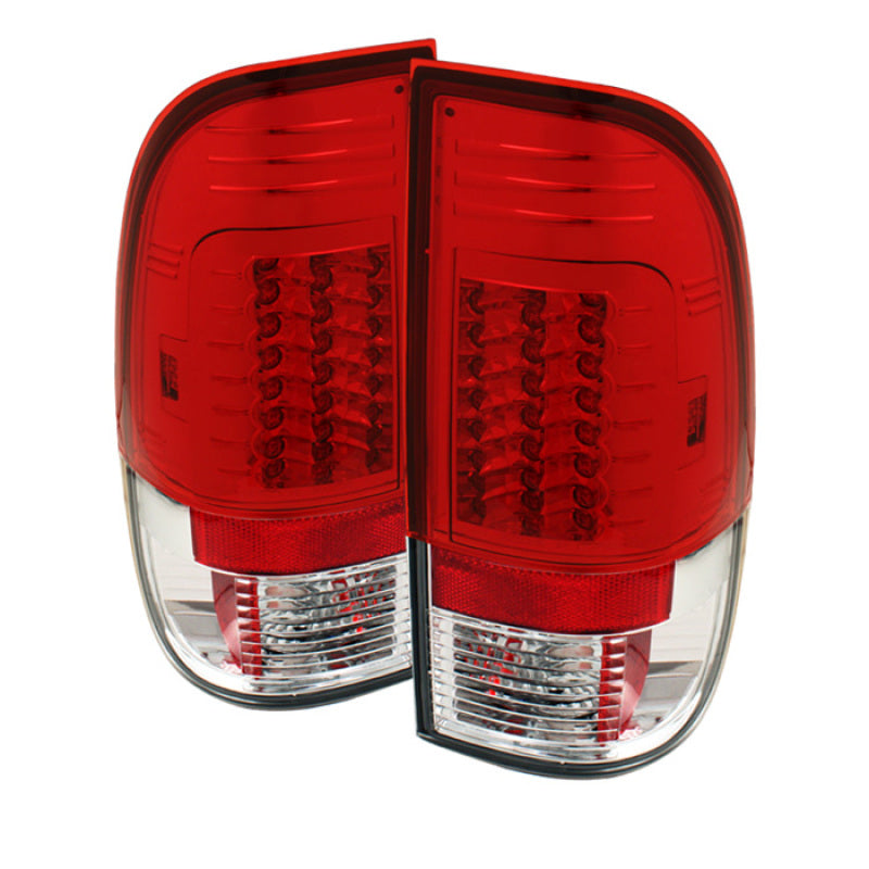 Load image into Gallery viewer, Spyder Ford Super Duty 08-15 Version 2 LED Tail Lights Red Clear ALT-YD-FS07-LED-G2-RC
