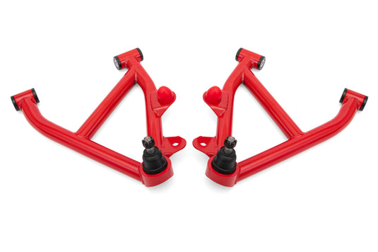 BMR 82-92 GM F-Body A-Arms Lower DOM Non-Adj Delrin Bushings Coilover - Red