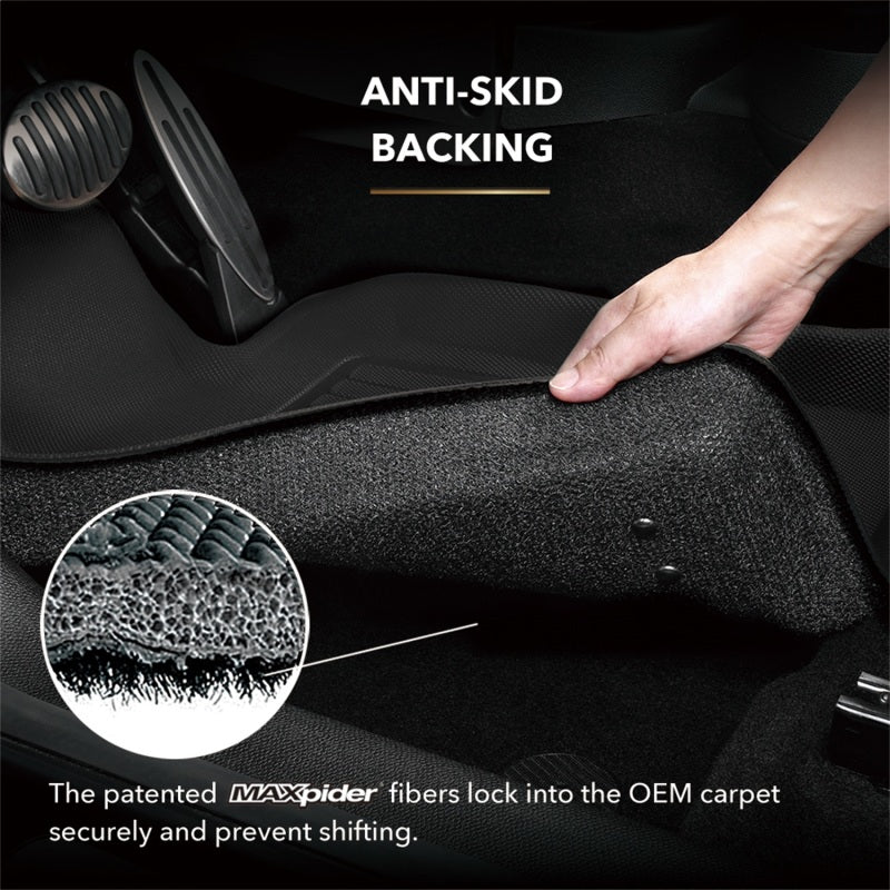Load image into Gallery viewer, 3D MAXpider 12-16 Ford F-250 350 450 Bucket Seats No Floor Shift Kagu 1st Row Floormats - Black
