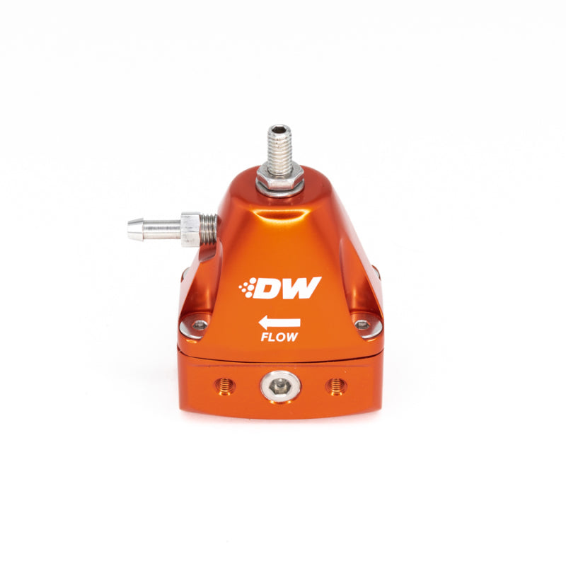 Load image into Gallery viewer, DeatschWerks DWR1000iL In-Line Adjustable Fuel Pressure Regulator - Orange
