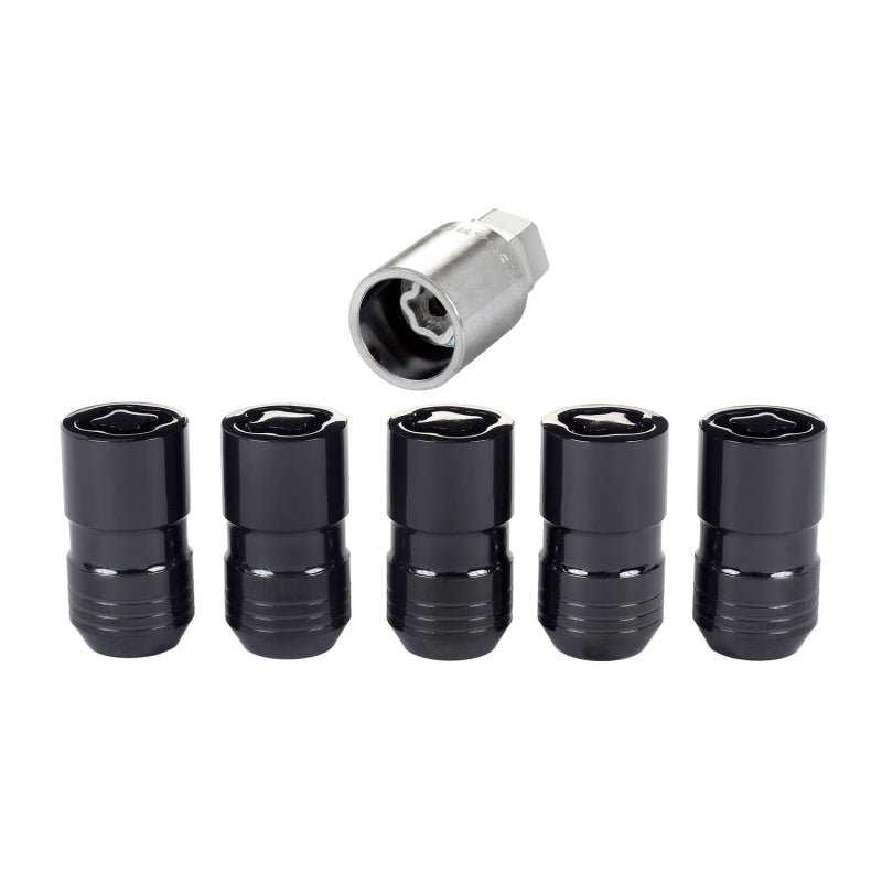 Load image into Gallery viewer, McGard Wheel Lock Nut Set - 5pk. (Cone Seat) M14X1.5 / 22mm Hex / 1.639in OAL - Black
