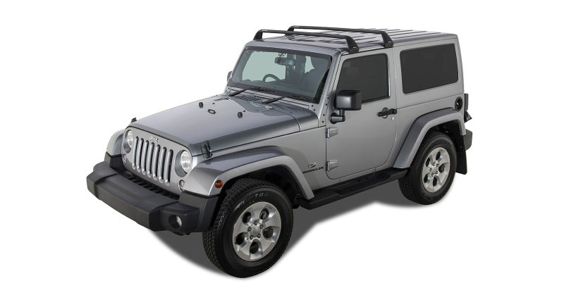 Load image into Gallery viewer, Rhino-Rack 07-22 Jeep Wrangler JK/JL 2 Door Hard Top Vortex SG 2 Bar Roof Rack - Black
