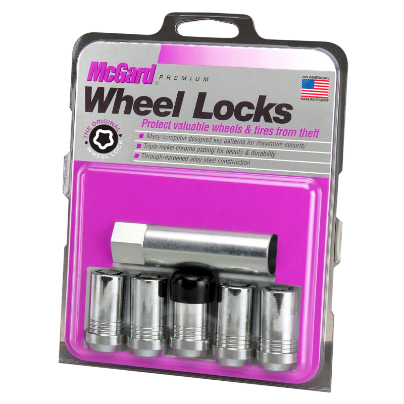 Load image into Gallery viewer, McGard Wheel Lock Nut Set - 5pk. (Cone Seat Tuner) M14X1.5 / 22mm Hex / 1.648in OAL - Chrome
