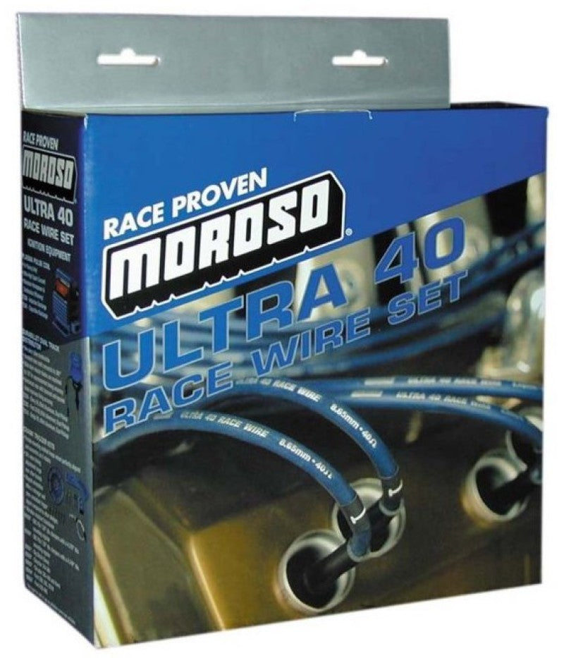 Load image into Gallery viewer, Moroso GM LS Ignition Wire Set - Ultra 40 - Unsleeved - Coil-On- 8in Wire - Blue
