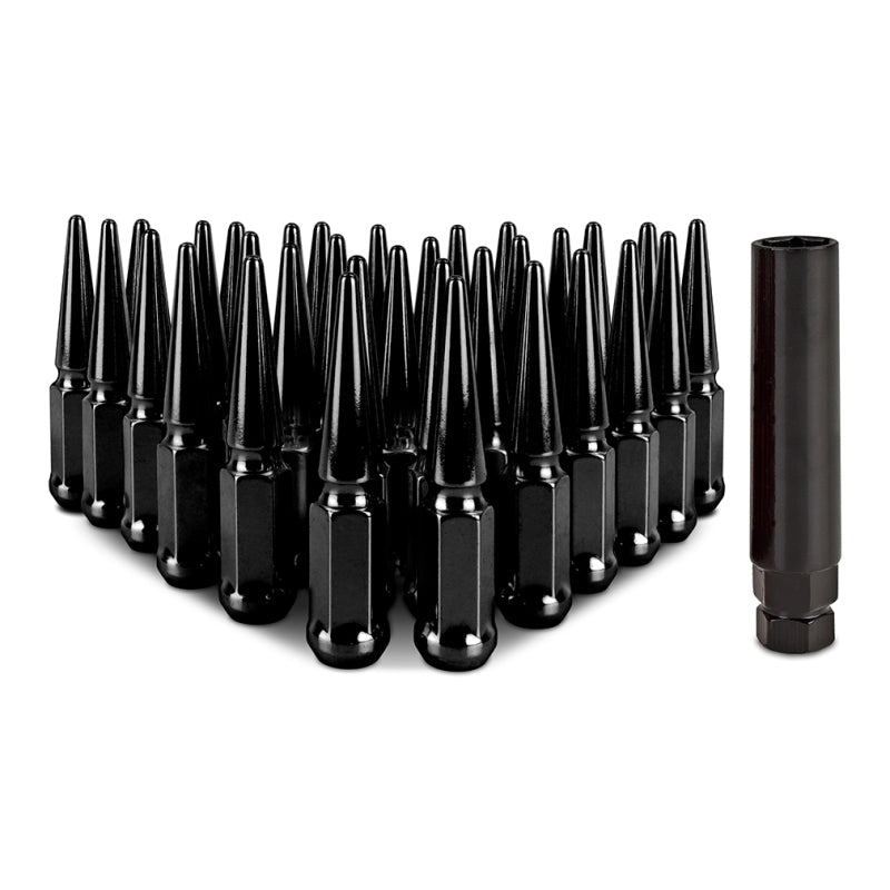 Load image into Gallery viewer, Mishimoto Mishimoto Steel Spiked Lug Nuts M14 x 1.5 32pc Set Black
