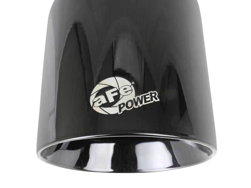 Load image into Gallery viewer, aFe MACH Force-Xp 409 SS Clamp-On Exhaust Tip 2.5in. Inlet / 4.5in. Outlet / 9in. L - Black
