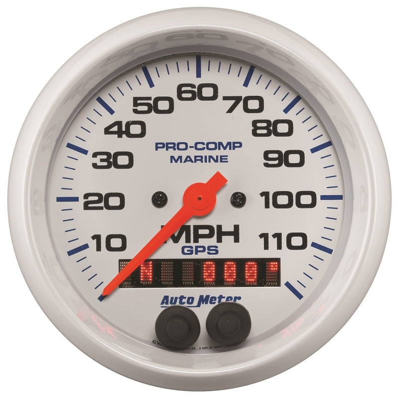 Load image into Gallery viewer, Autometer Gauge GPS Speedometer 3-3/8in 120 MPH Marine White Gauge
