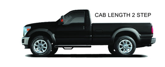 N-Fab Nerf Step 15-18 Ford F-150 Regular Cab 6.5ft Std Bed SRW - Tex. Black - Cab Length - 3in