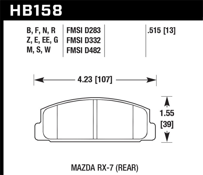 Load image into Gallery viewer, Hawk 03-05 Mazda 6 2.3L i OE Incl. Clips Shims Springs Rear ER-1 Brake Pads
