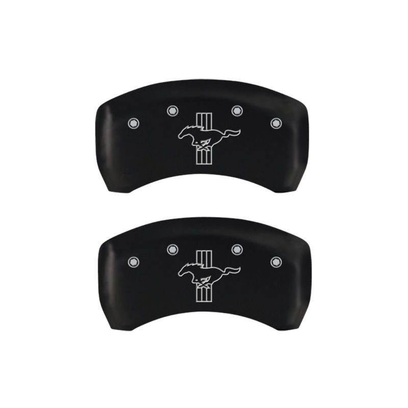 Load image into Gallery viewer, MGP Rear set 2 Caliper Covers Engraved Rear 2015/Bar &amp; Pony Red finish silver ch
