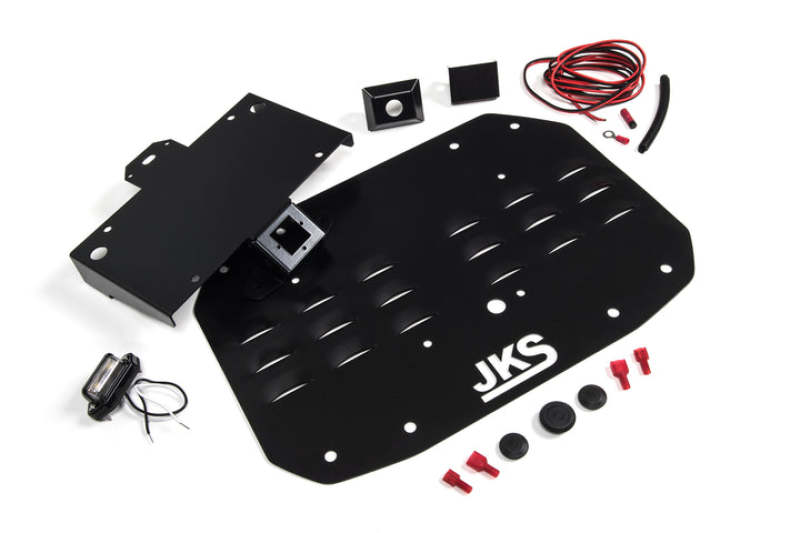 Load image into Gallery viewer, JKS Manufacturing Jeep Wrangler JL Tailgate Vent Cover w/ License Plate Relocation
