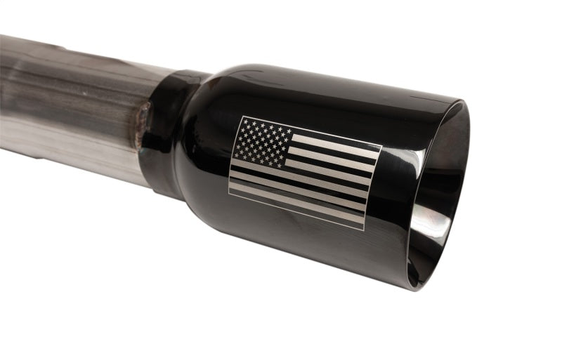 Load image into Gallery viewer, Corsa 07-18 Jeep Wrangler JKU 3.6L/3.8L 2.75in Sport Cat-Back Exhaust w/ 4in American Flag  BlacTips
