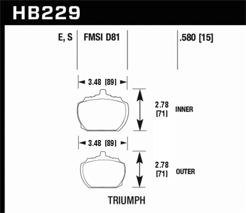 Load image into Gallery viewer, Hawk 70-73 Triumph Stag Front ER-1 Brake Pads
