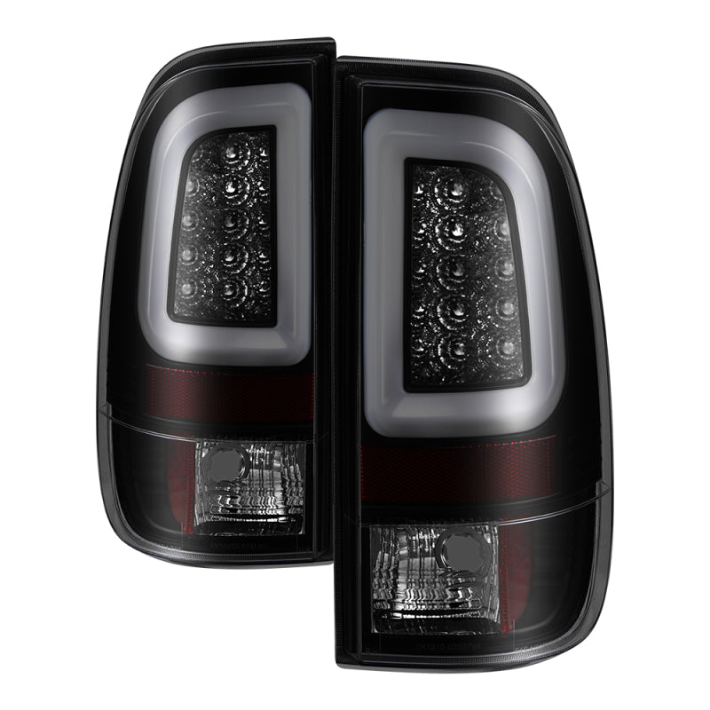 Load image into Gallery viewer, Spyder 97-03 Ford F150 Stylsd. F250 V3 Lght Bar LED Tail Lights - Blk Smk ALT-YD-FF15097V3-LBLED-BSM
