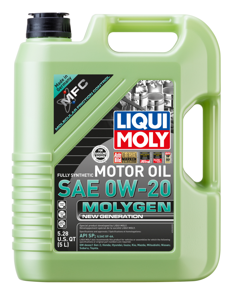 Load image into Gallery viewer, LIQUI MOLY 5L Molygen New Generation Motor Oil SAE 0W20
