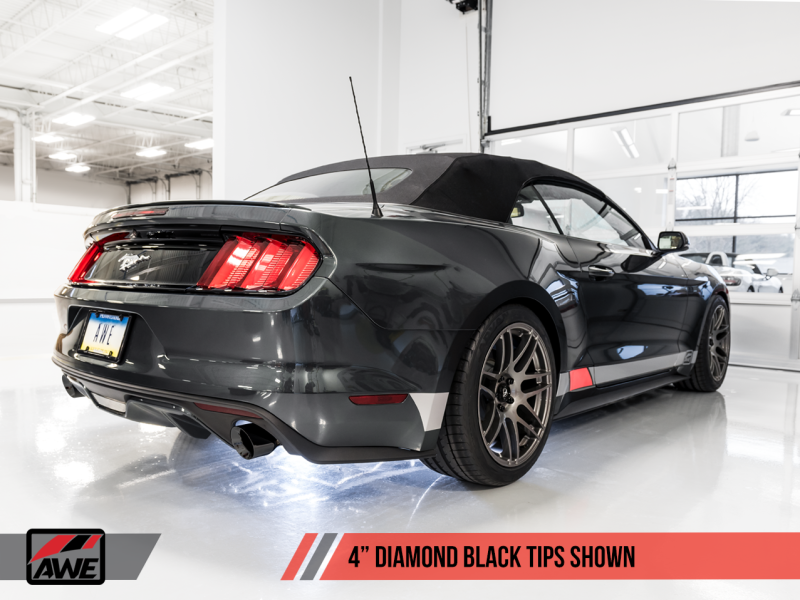 Load image into Gallery viewer, AWE Tuning S550 Mustang EcoBoost Axle-Back Exhaust - Touring Edition (Diamond Black Tips)

