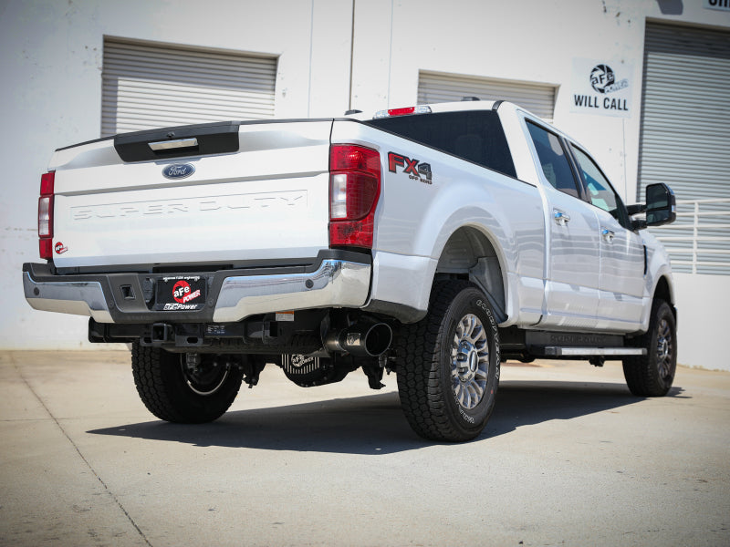 Load image into Gallery viewer, aFe Apollo GT Series 3-1/2in 409 SS Axle-Back Exhaust 17-20 Ford F-250/F-350 6.2/7.3L w/ Black Tips
