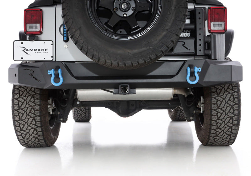 Load image into Gallery viewer, Rampage 07-18 Jeep Wrangler JK (Incl. Unlimited) Trailguard Rear Bumper - Black
