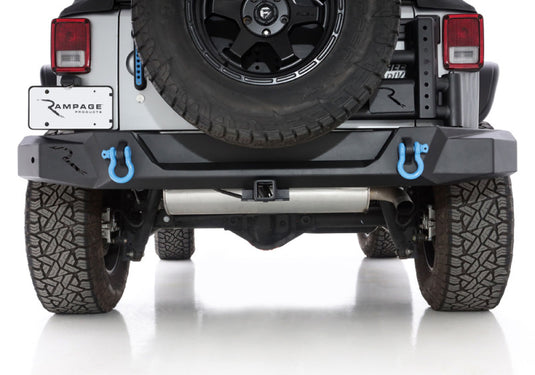 Rampage 07-18 Jeep Wrangler JK (Incl. Unlimited) Trailguard Rear Bumper - Black