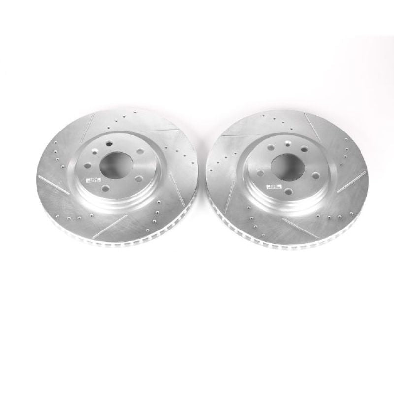 Load image into Gallery viewer, Power Stop 14-19 Chevrolet Corvette Front Evolution Drilled &amp; Slotted Rotors - Pair

