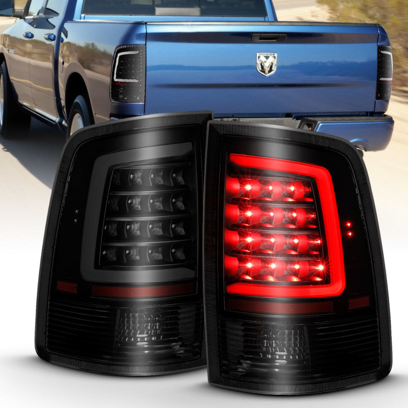 Load image into Gallery viewer, ANZO 2009-2018 Dodge Ram 1500 LED Taillight Plank Style Black w/Smoke Lens
