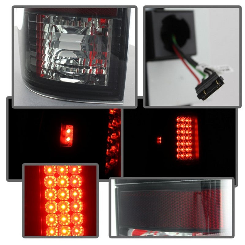 Load image into Gallery viewer, Spyder Ford F150 side 97-03/F250 Super Duty 99-07 LED Tail Lights Blk Smke ALT-YD-FF15097-LED-BSM

