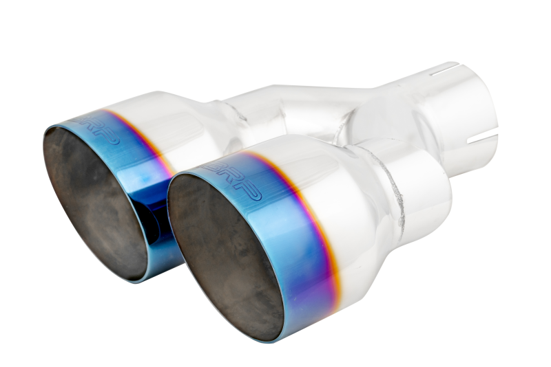 Load image into Gallery viewer, MBRP Burnt End Tip 2.5 ID Dual 4 OD Out 9.55 length Single wall 304 Stainless Steel Pass Side
