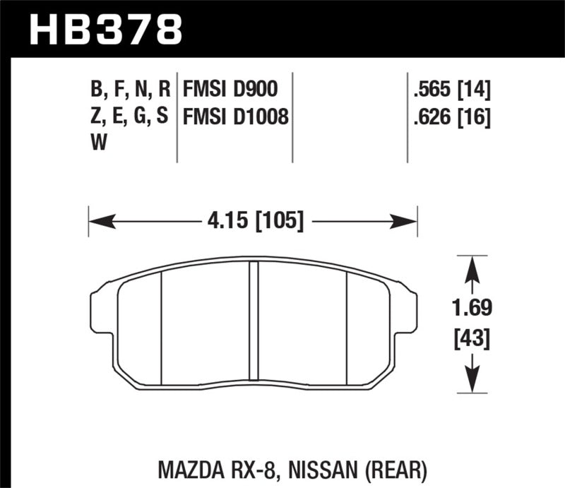 Load image into Gallery viewer, Hawk 08-11 Mazda RX-8 1.3L 40th Anniversary Edition Rear ER-1 Brake Pads
