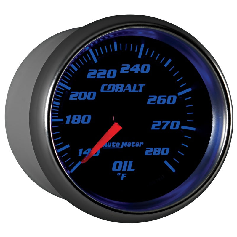 Load image into Gallery viewer, Autometer Cobalt 66.7mm 140-280 Degree F Mechanical Oil Temperature Gauge
