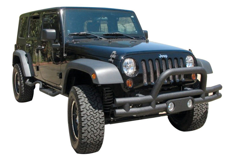 Load image into Gallery viewer, Rampage 2007-2018 Jeep Wrangler(JK) Double Tube Bumper Front - Black
