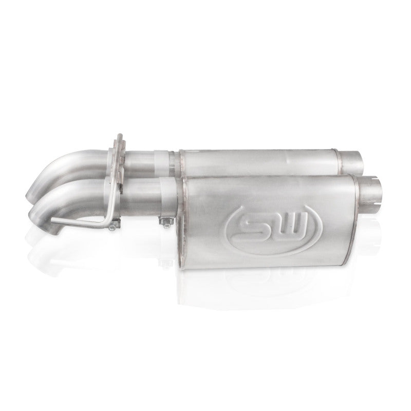 Load image into Gallery viewer, Stainless Works 2010-14 Ford Raptor 3in Exhaust Chambered Mufflers Dump Exit
