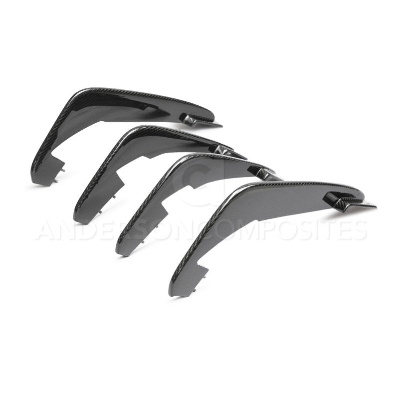 Load image into Gallery viewer, Anderson Composites 20-21 Chevrolet Corvette C8 Stingray Carbon Fiber Rear Diffuser Fins (Set of 4)
