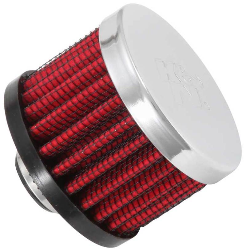 Load image into Gallery viewer, K&amp;N Clamp On Rubber Base Crankcase Vent Filter 0.375in Flange ID x 2in OD x 1.5in Height
