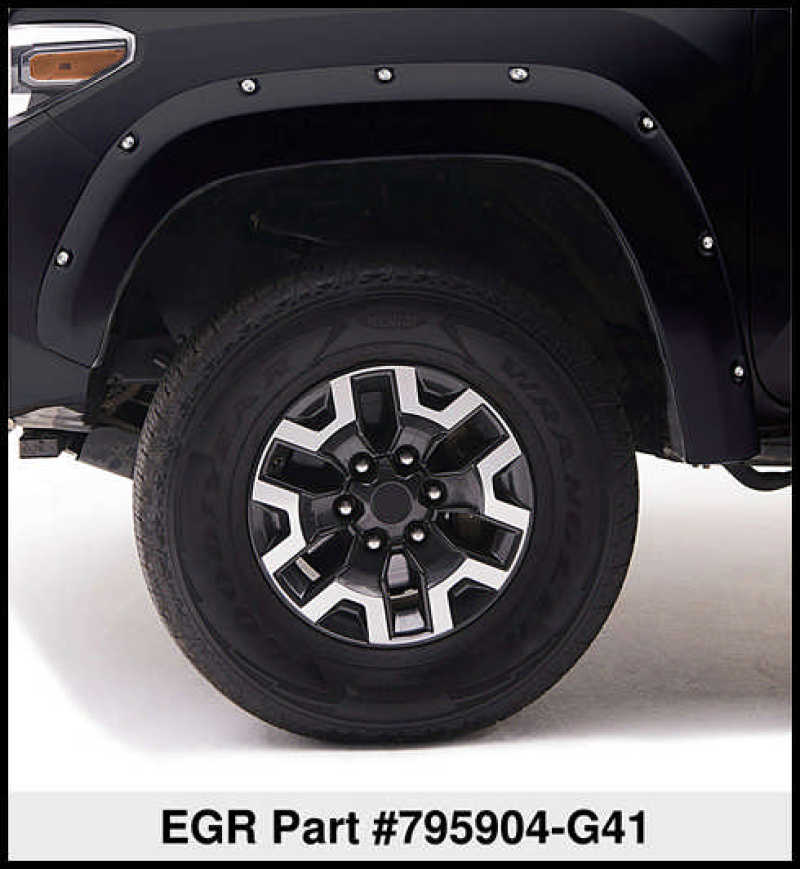 Load image into Gallery viewer, EGR 16+ Nissan Titan XD Bolt-On Look Color Match Fender Flares - Set - Black Metallic
