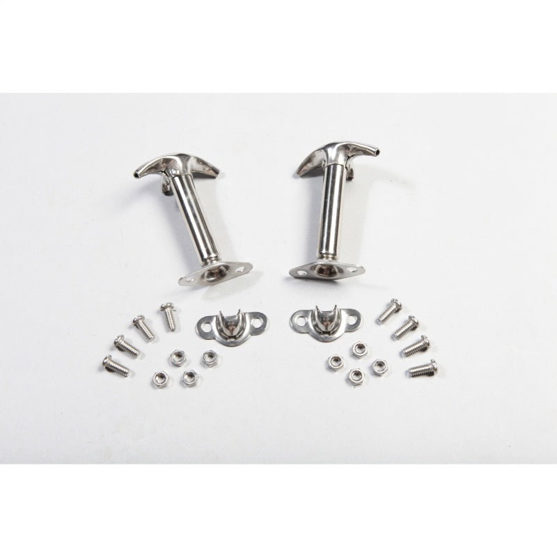 Load image into Gallery viewer, Rugged Ridge 41-95 Jeep CJ / Jeep Wrangler Hood Catch Kit Stainless
