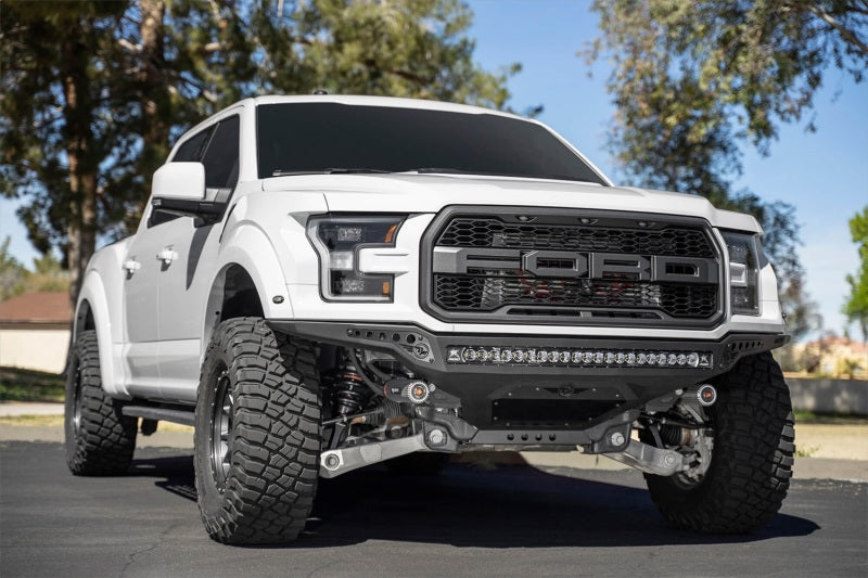 Load image into Gallery viewer, Addictive Desert Designs 17-20 Ford F-150 Raptor Rock Fighter Frame Cut Front Bumper
