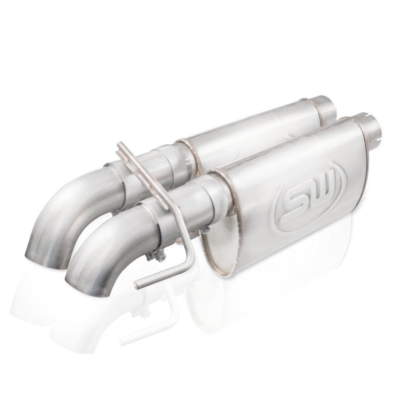 Load image into Gallery viewer, Stainless Works 2010-14 Ford Raptor 3in Exhaust Chambered Mufflers Dump Exit
