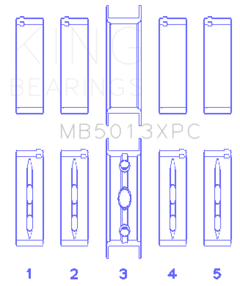 Load image into Gallery viewer, King Chevy LS1 / LS2 / LS6 (Size STD) Performance Main Bearing Set w/ pMaxKote
