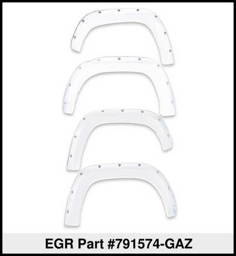 Load image into Gallery viewer, EGR 14+ Chev Silverado 6-8ft Bed Bolt-On Look Color Match Fender Flares - Set - Summit White
