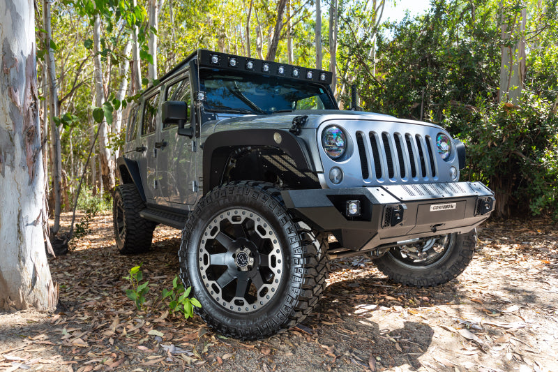 Load image into Gallery viewer, Go Rhino 07-18 Jeep Wrangler JK WLF Windshield Light Mount Frame - Eight Cube Lights

