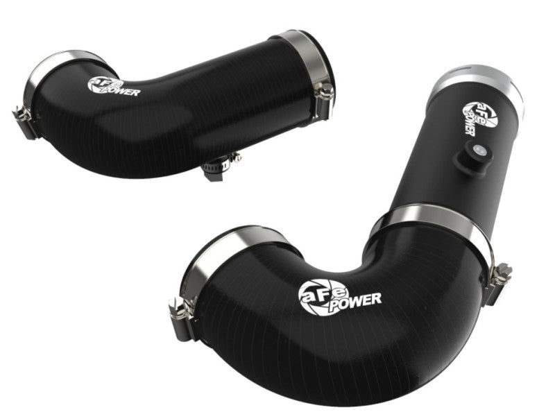 Load image into Gallery viewer, aFe BladeRunner Intercooler Hot &amp; Cold Side Tubes Combo 20-21 GM Trucks 3.0L (td) - Black
