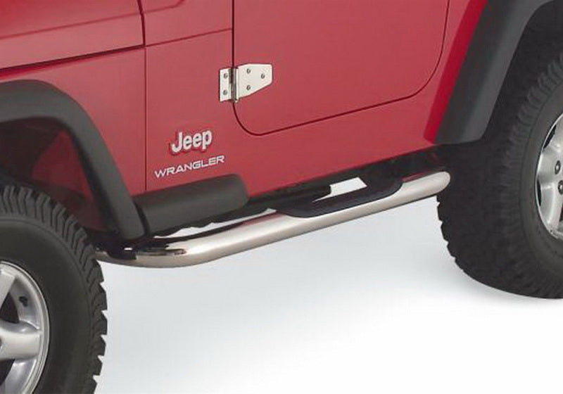 Load image into Gallery viewer, Rampage 1987-1995 Jeep Wrangler(YJ) 3 Inch Round Nerf Bar - Polished
