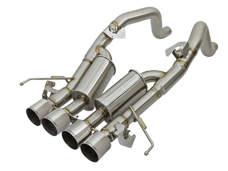 Load image into Gallery viewer, aFe MACHForce XP 3in-2 1/2in Axle Back 304SS Exhaust w/ Polished Tips 14-17 Chevy Corvette V8-6.2L
